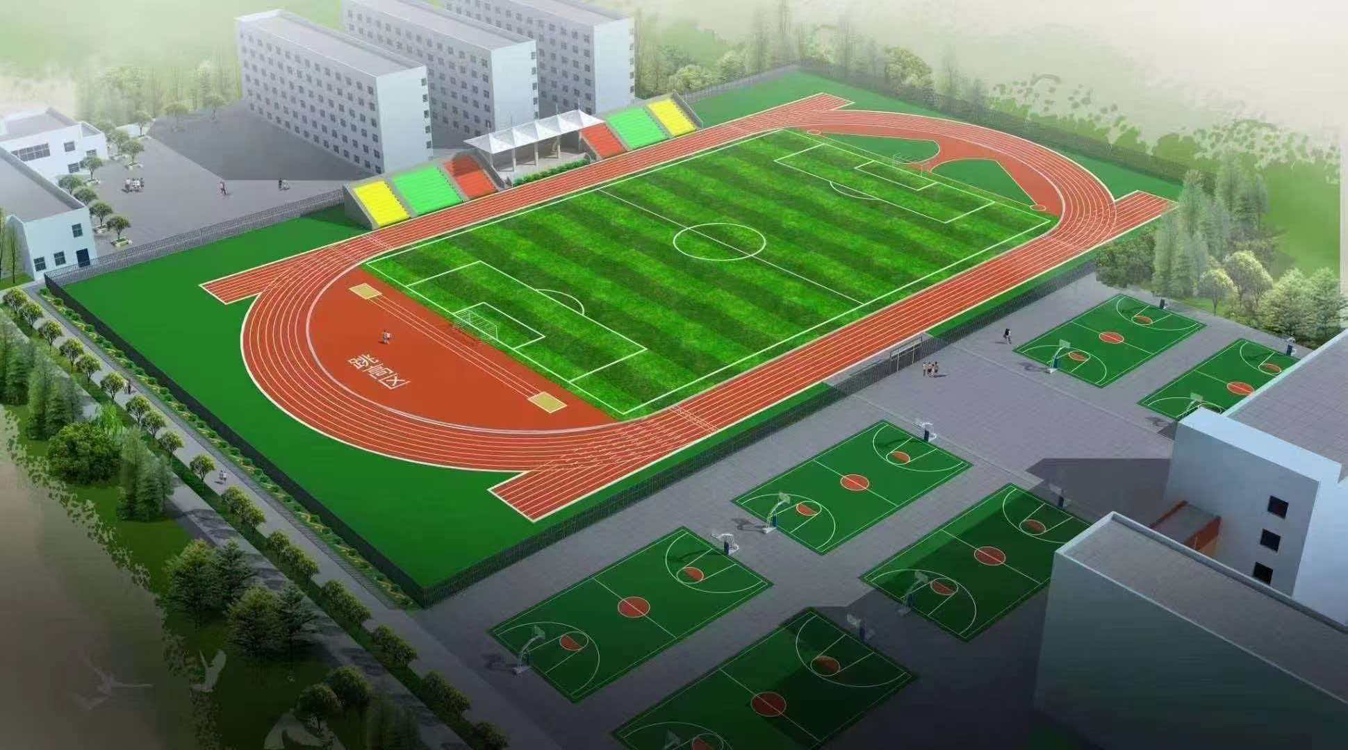 海口市学校运动操场预制型跑道 - 一站式服务